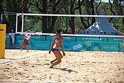 Deutsch: Beachvolleyball bei den Olympischen Jugendspielen 2018; Tag 8, 14. Oktober 2018; Mädchen, Achtelfinale – Mexiko-China 0:2 (15–21/16–21) English: Beach volleyball at the 2018 Summer Youth Olympics at 14 October 2018 – Girls Round of 16 – Mexico-China 0:2 (15–21/16–21)