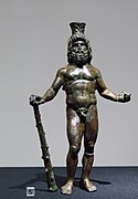 Statuette des griechisch-ägyptischen Gottes Serapis mit Keule und Modius