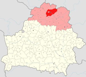 Región de Polotsk en el mapa