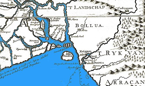 Early Dutch map of Bengal
