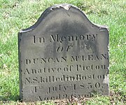 Bennington Street Burying Ground gravestone