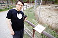 Bojan Jankuloski of Shared Knowledge checking a plaque