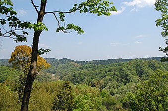Bōsō Hill Range viewed from remains of Mariyatsu Castle, Kisarazu, Chiba
