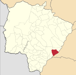 Localização de Anaurilândia em Mato Grosso do Sul