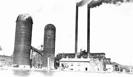 Brooks-Scanlon Lumber Company in 1922 Brooks Scanlon Lumber Company, near Bend, Oregon, showing two burners and a general view of the plant (3466775282).jpg