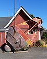 Buoy in front of the Humboldt Bay Maritime Museum in Samoa.