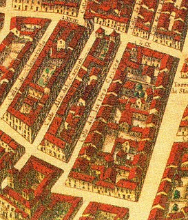 Calle de las Tres Cruces, Mappa di Madrid di Texeira partearriba003 (ritagliata).jpg