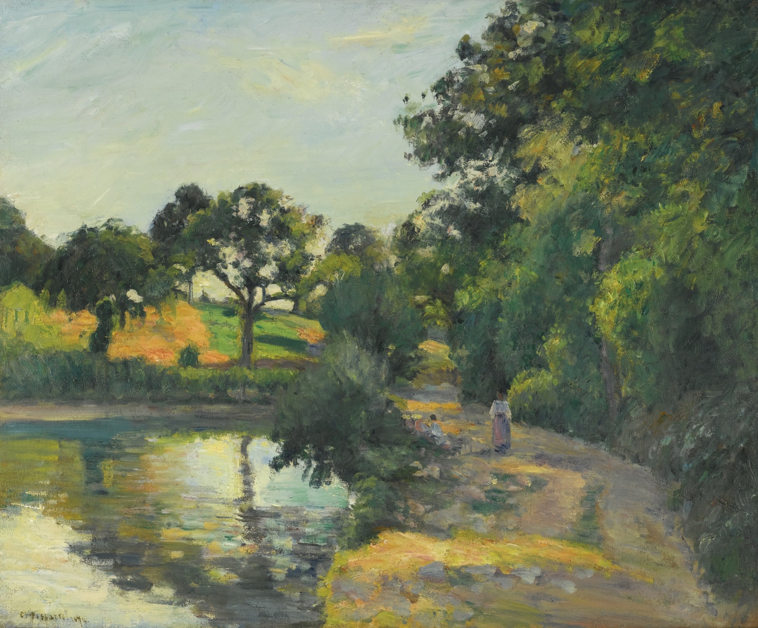 Fichier:Camille Pissarro - L'Étang au soleil couchant, Montfoucault 