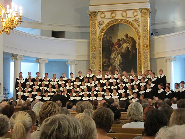 The boychoir Cantores Minores in the Helsinki Cathedral in 2013