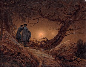 Caspar David Friedrich, Deux hommes contemplant la Lune, 1819.