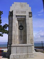 The Cenotaph in George Town, erected after World War I, commemorates fallen Allied soldiers. Cenotaph in penang.JPG