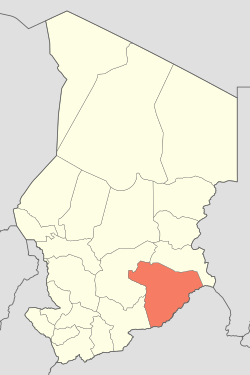 Map of Chad showing Salamat.