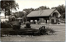 Springfield Terminal train at Charlestown station. (1913) Charlestown station 1913 postcard.jpg