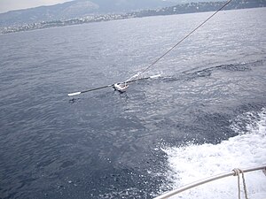 Essai technique du Chien de mer de Didier Costes à Toulon, en 2007.