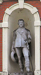 Statue of Christian IV at the city hall in Kristianstad by Bertel Thorvaldsen