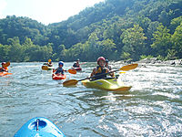 Christ School students kayaking through the Blue Ridge Mountains Christ School Outdoor Program in the Blue Ridge Mountains.jpg