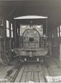 Class E17 locomotive No. 18 housed in a goods shed at Petersham before being removed to Rail Museum at Enfield