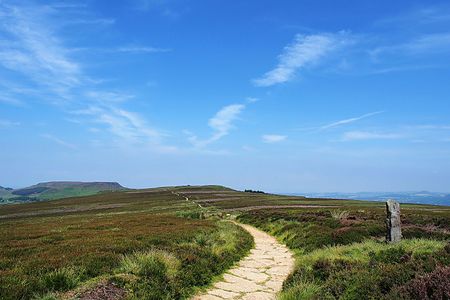 Cleveland Way on the North York Moors, England.