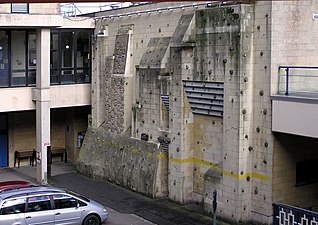 Climbing wall at the University of Bath, England