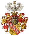 znak lotrinských s klenotem od rakouského heraldika H. G. Ströhla