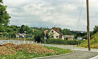 Site of Coed Talon railway station, 1986 Coed Talon station site geograph-3112705-by-Ben-Brooksbank.jpg