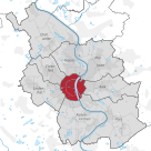 Положение Инненштадта на карте Кёльна