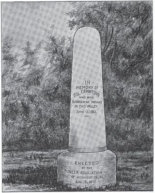 <span class="mw-page-title-main">Col. Crawford Burn Site Monument</span> United States historic place