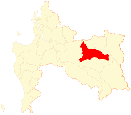 Lage der Gemeinde in der Región del Biobío