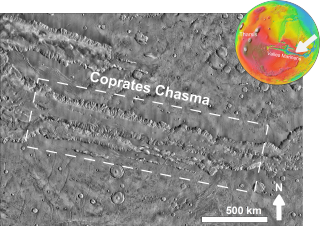 <span class="mw-page-title-main">Coprates Chasma</span> Chasma on Mars