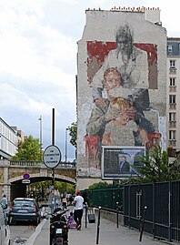 Le dernier vestige du viaduc : l'arche au-dessus de la rue du Chevaleret.