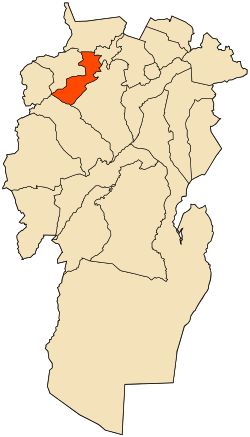 Localização da cidade dentro da província de Khenchela