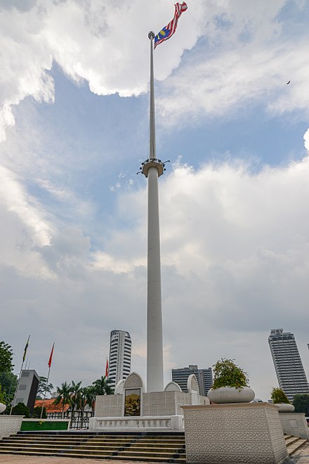 Malaysian flag flying in Dataran Merdeka, Kuala Lumpur