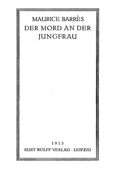 File:De Der Mord an der Jungfrau Barres Maurice.djvu