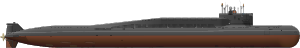 A Delta III class submarine