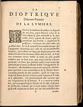 Vignette pour La Dioptrique (Descartes)