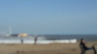 El dia després del temporal Glòria les destrosses eren notables i el mar s'havia endut bona part de la platja, però feia bon temps i les onades eren espectaculars.