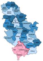 Miniatura per Districtes de Sèrbia