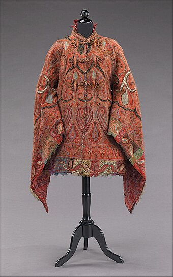 A wool and silk dolman made in the United States, c. 1875