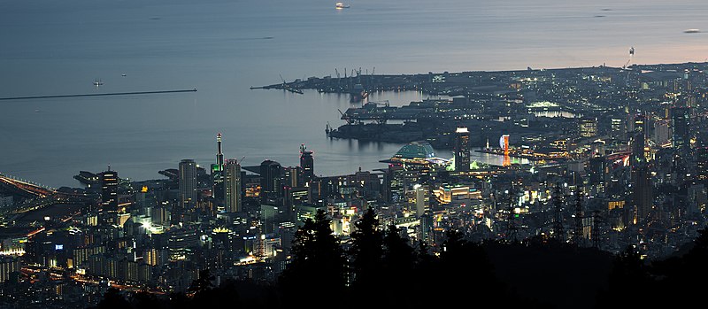 File:Downtown of Kobe during twilight.jpg