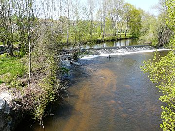 La Dronne en amont du pont de Laumède.