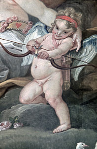 Cupid spans his bow.