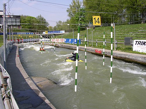 The Eiskanal in Augsburg hosted the canoe slalom for the 1972 Summer Olympics held in neighboring Munich.
