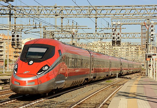 Frecciarossa operates on High-Speed lines by Trenitalia. Makes a few stops in major cities.