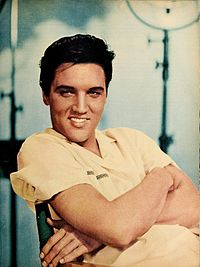 Elvis Presley had three top 10 entries in 1960, including the year's best-selling single, "It's Now or Never", which topped the chart for eight consecutive weeks, becoming his longest-running UK number-one hit. Elvis Presley - Modern Screen, June 1958.jpg