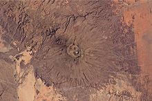 Satellite image of Emi Koussi Emi Koussi Volcano, Chad From ISS.JPG