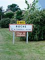 Entree van Roche, dorp waar Rimbaud vaak verbleef