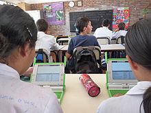 State Primary School students in Uruguay with XO computers Estudiantes con XO.jpg