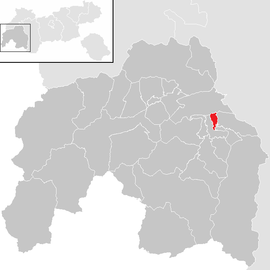 Poloha obce Faggen v okrese Landeck (klikacia mapa)