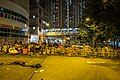 Residents extending the road block to Wah Ming Road