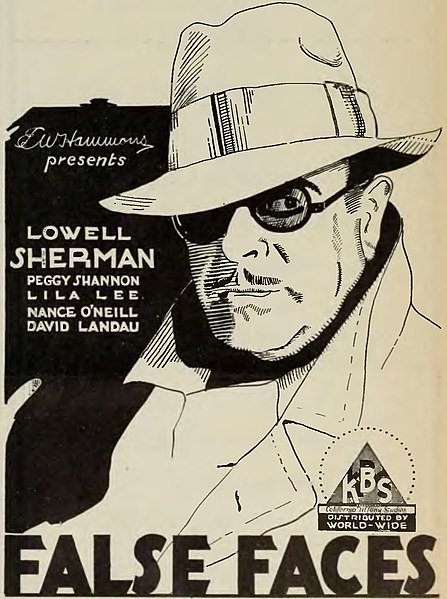 False Faces ad from The Film Daily, 1932
